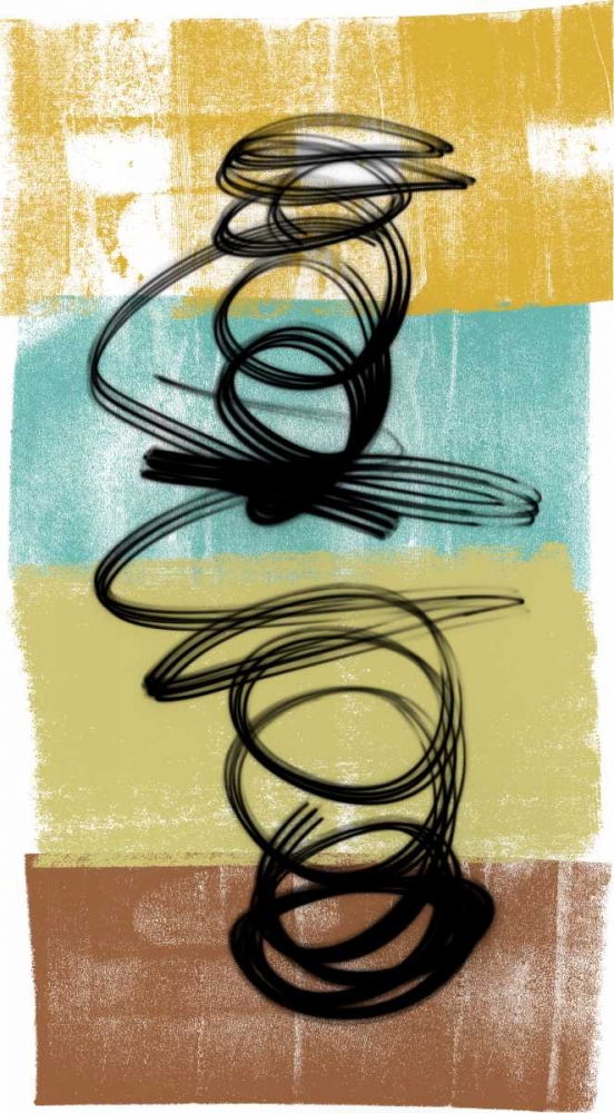 Wall Art Painting id:147627, Name: Dancing Swirl I, Artist: Saunders, Alonzo