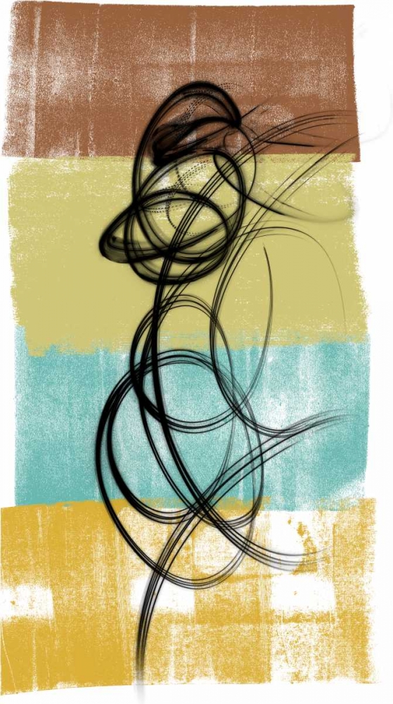 Wall Art Painting id:147628, Name: Dancing Swirl II, Artist: Saunders, Alonzo