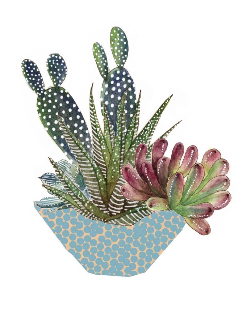 Wall Art Painting id:147750, Name: Cactus Arrangement I, Artist: Wang, Melissa