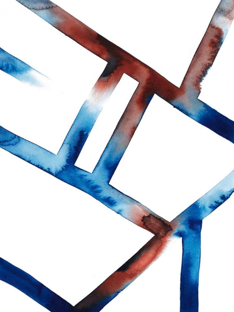 Wall art: Blue and Red Chutes I, by Popp, Grace