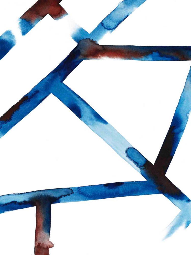 Art Print: Blue and Red Chutes II