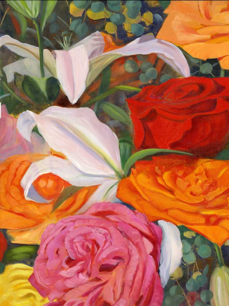 Wall Art Painting id:147823, Name: Deconstructed Flower Composition I, Artist: Iafrate, Sandra