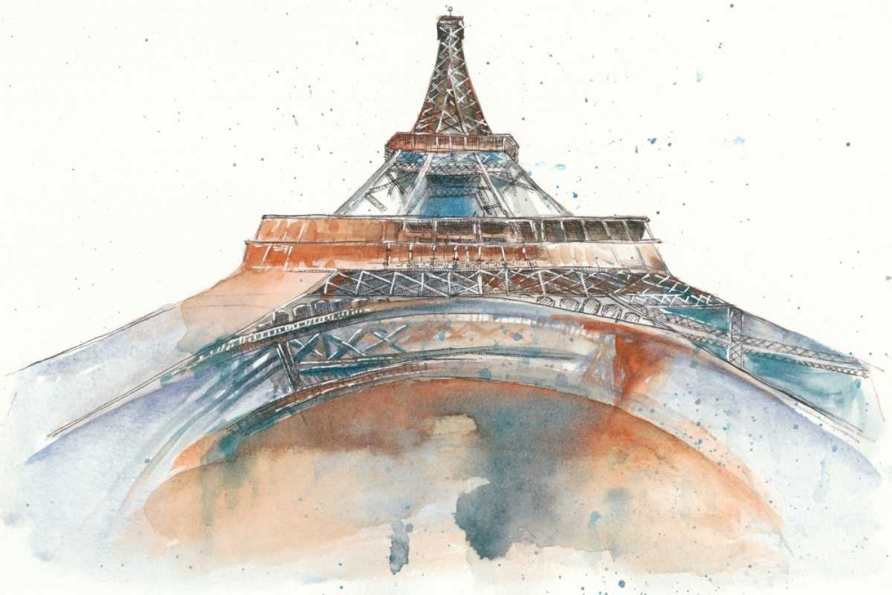 Wall Art Painting id:147908, Name: View of Eiffel I, Artist: Wang, Melissa