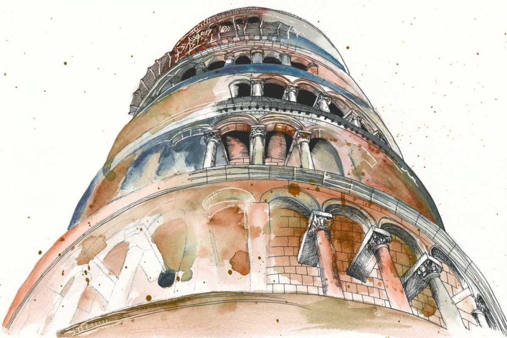 Wall Art Painting id:147909, Name: View of Eiffel II, Artist: Wang, Melissa