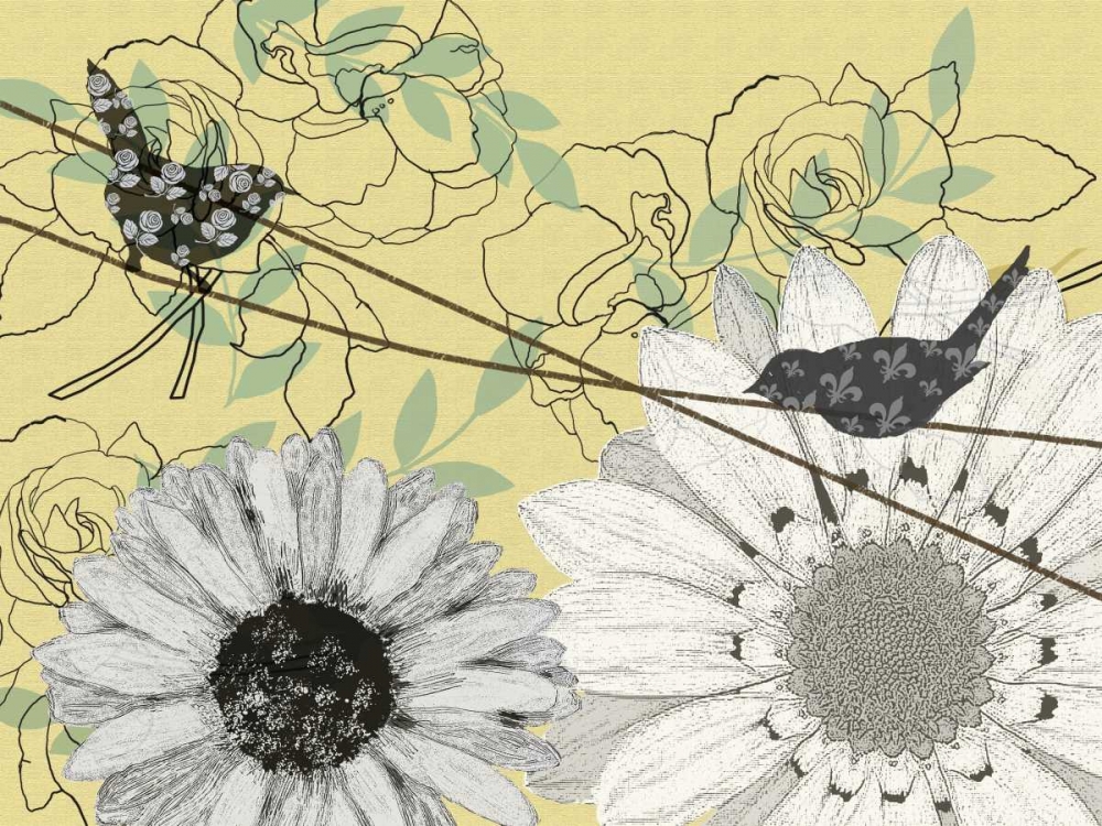 Wall Art Painting id:38043, Name: Birds on a Wire II, Artist: Reynolds, Jade