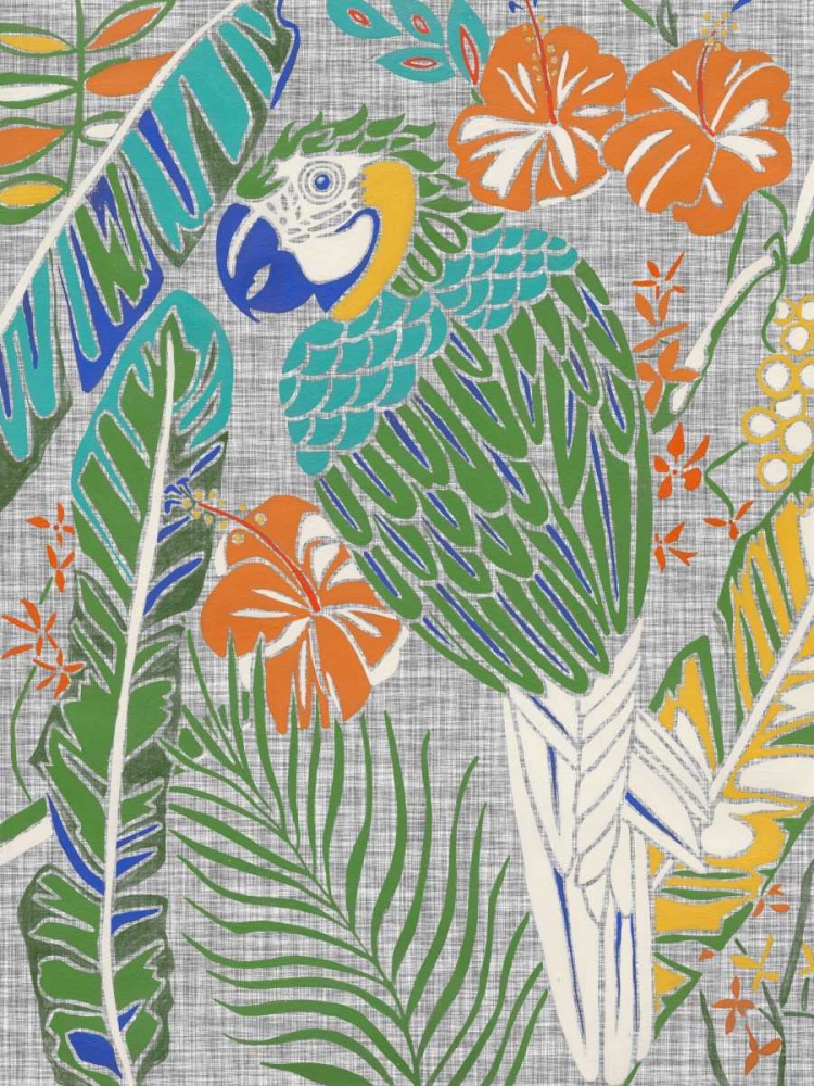 Wall Art Painting id:50732, Name: Tropical Macaw, Artist: Zarris, Chariklia