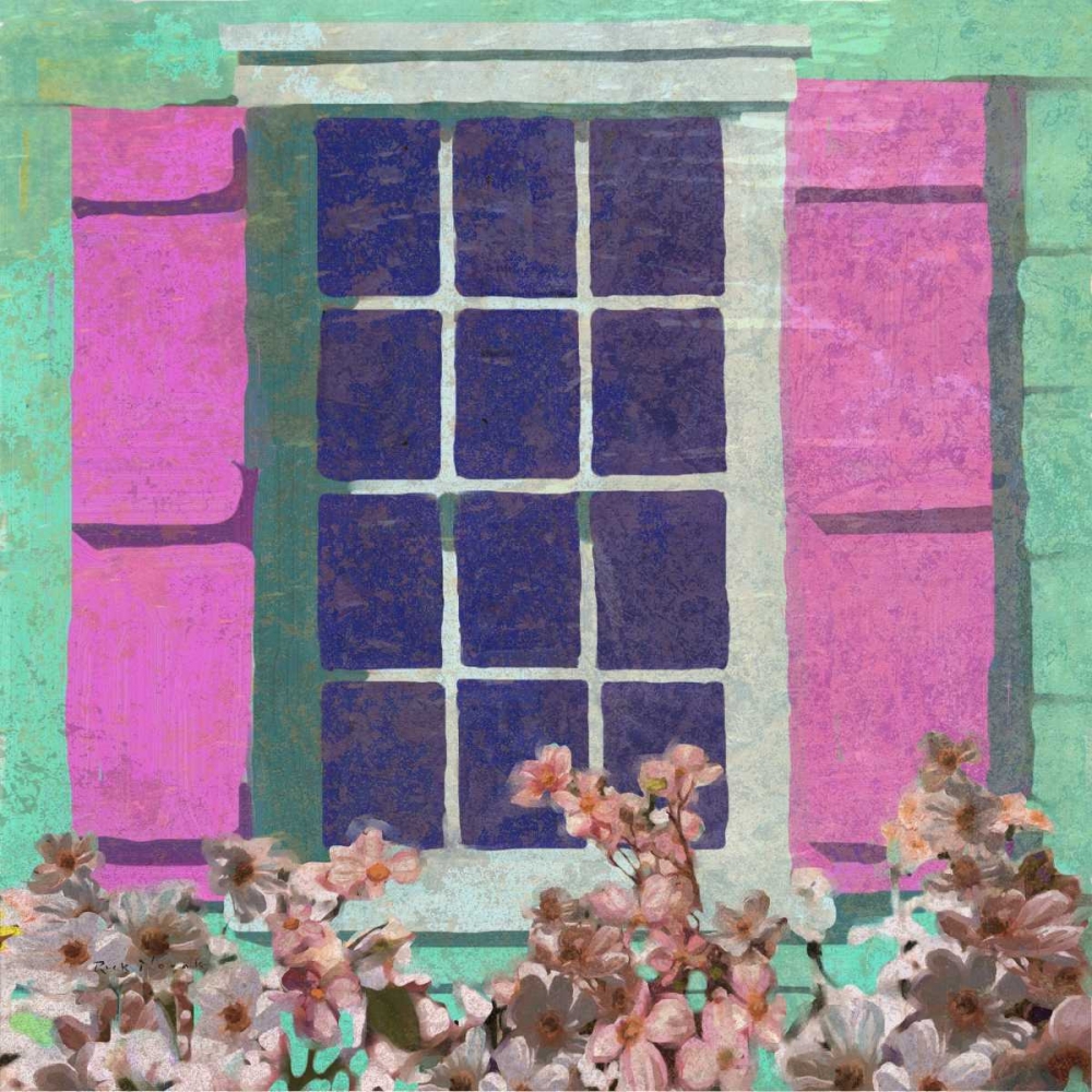 Wall Art Painting id:60918, Name: Window Floral II, Artist: Novak, Rick