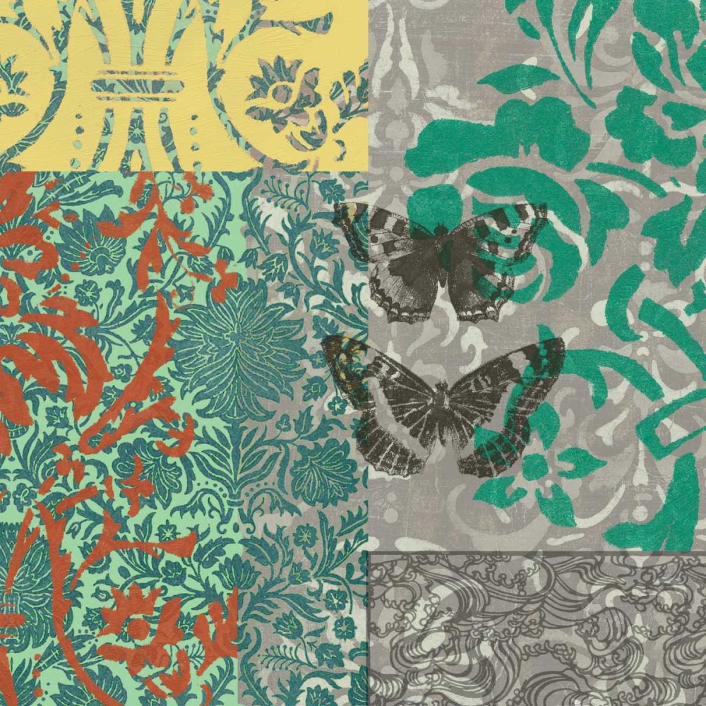 Wall art: World Bazaar Butterflies I, by Goldberger, Jennifer