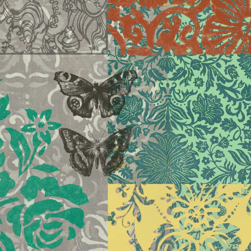 Wall art: World Bazaar Butterflies II, by Goldberger, Jennifer