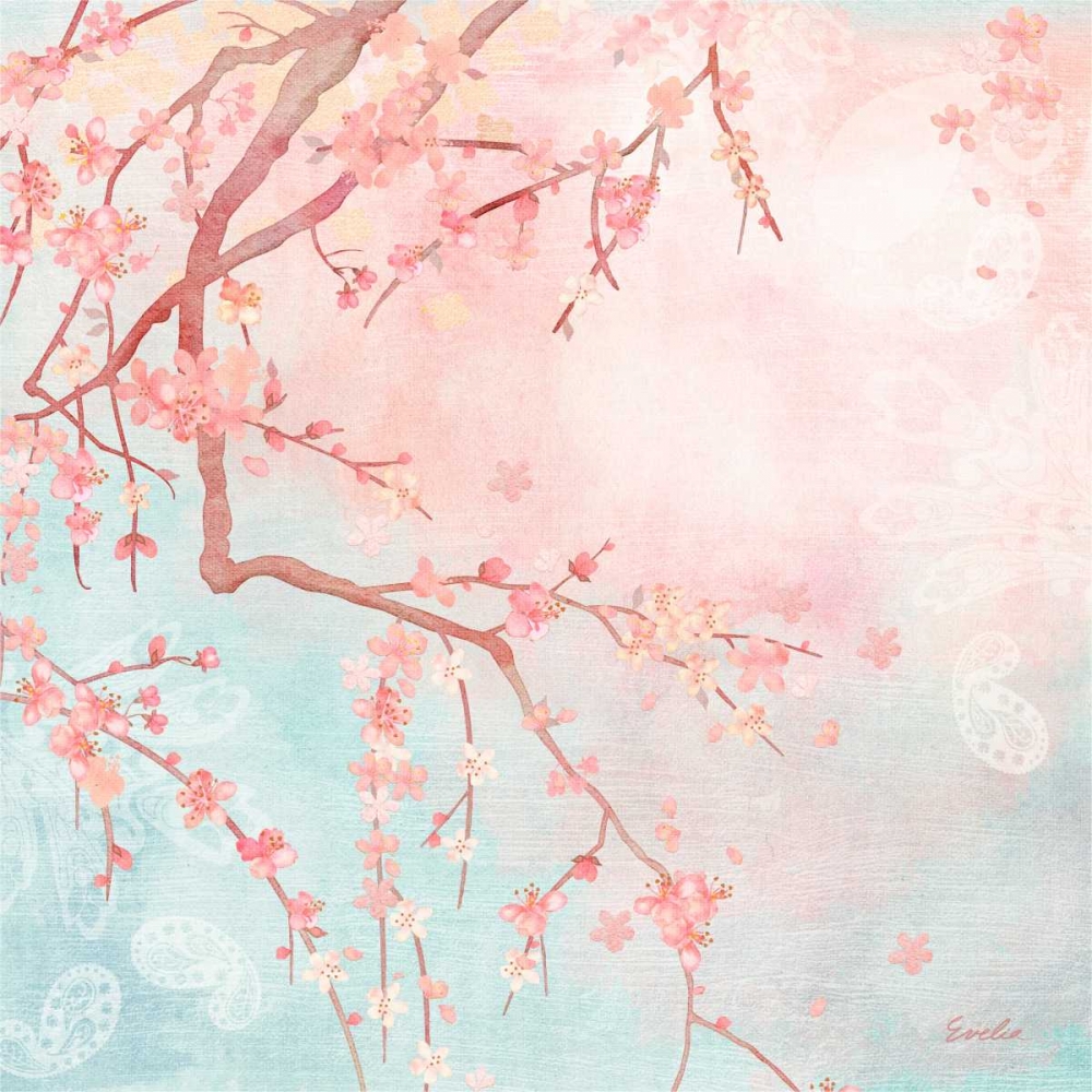 Wall art: Sweet Cherry Blossoms IV, by Evelia Designs