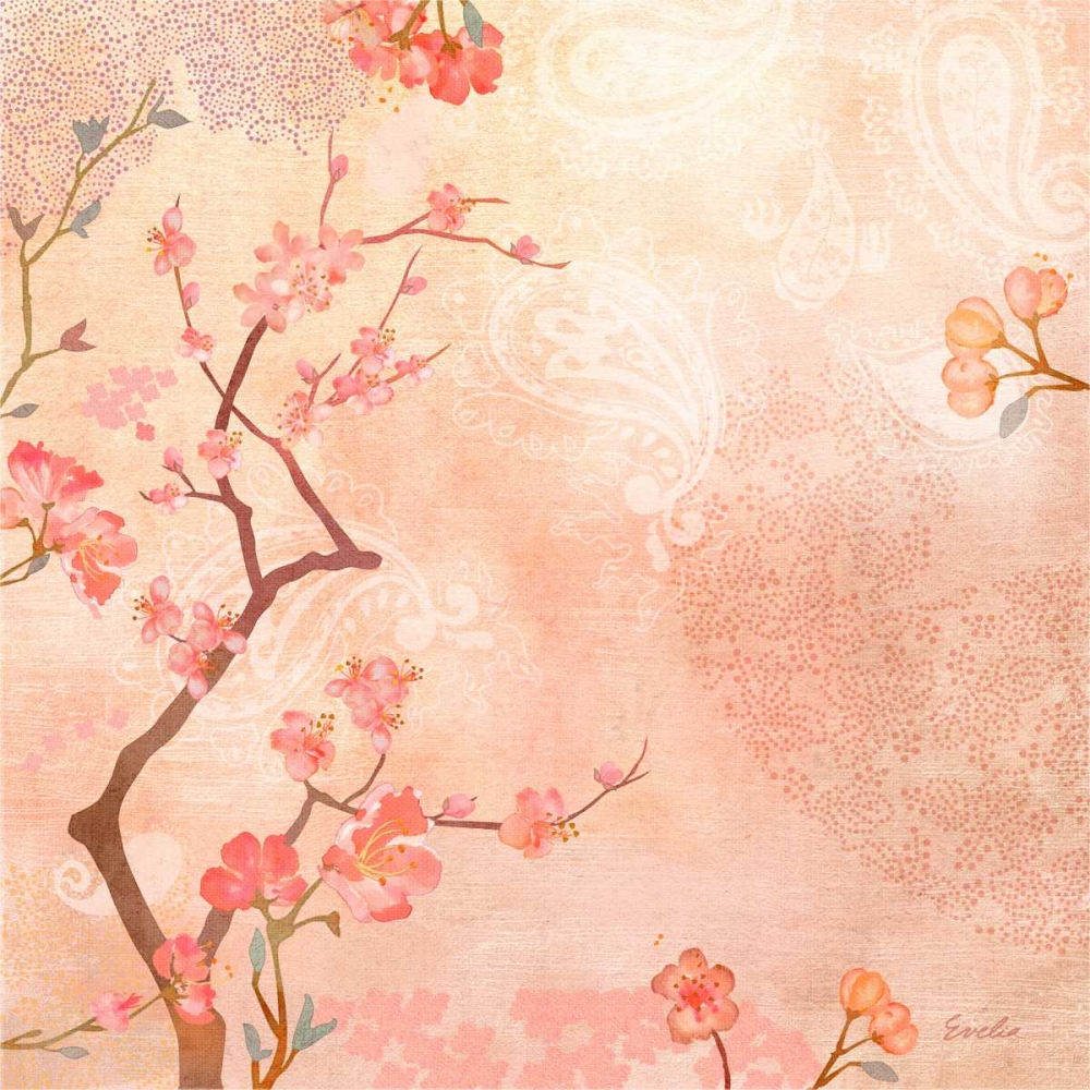 Wall art: Sweet Cherry Blossoms VI, by Evelia Designs