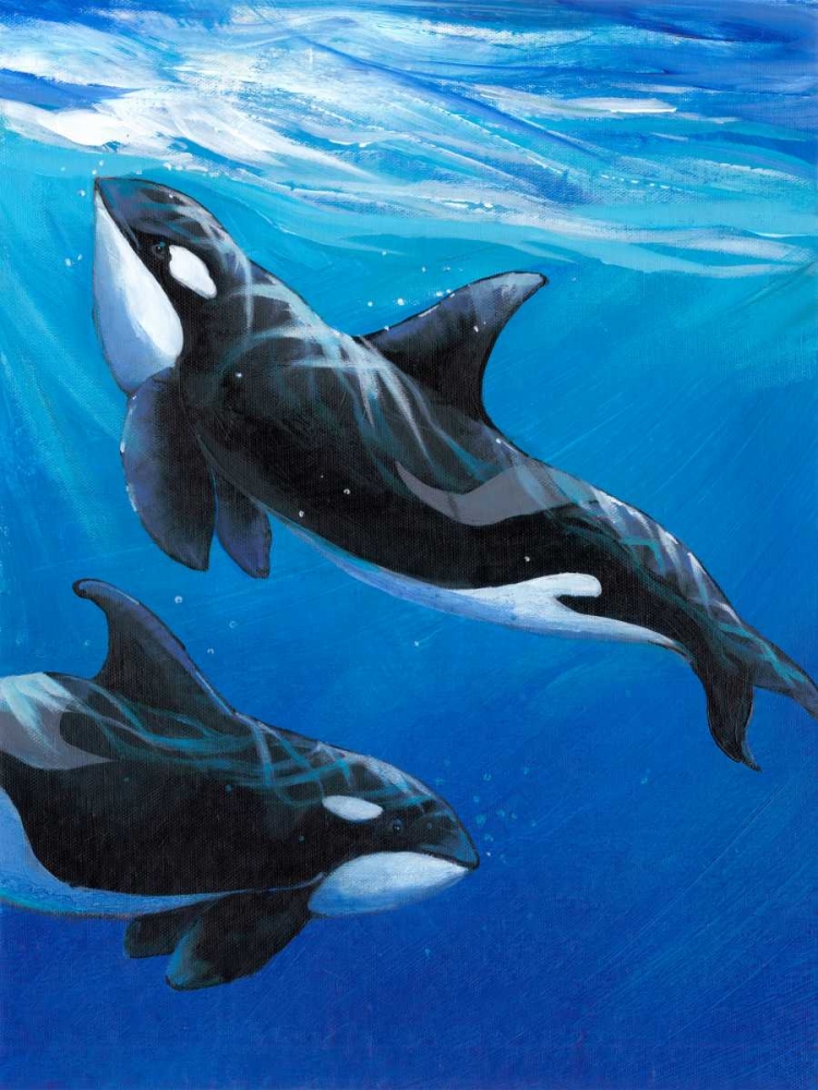 Wall Art Painting id:68268, Name: Under Sea Whales II, Artist: OToole, Tim