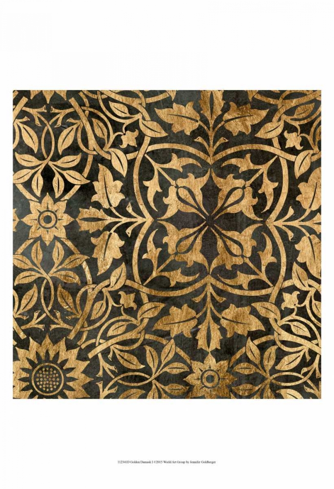 Art Print: Golden Damask I