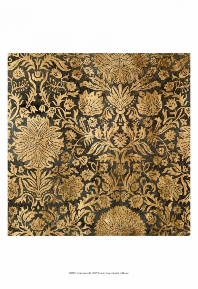 Wall art: Golden Damask III, by Goldberger, Jennifer