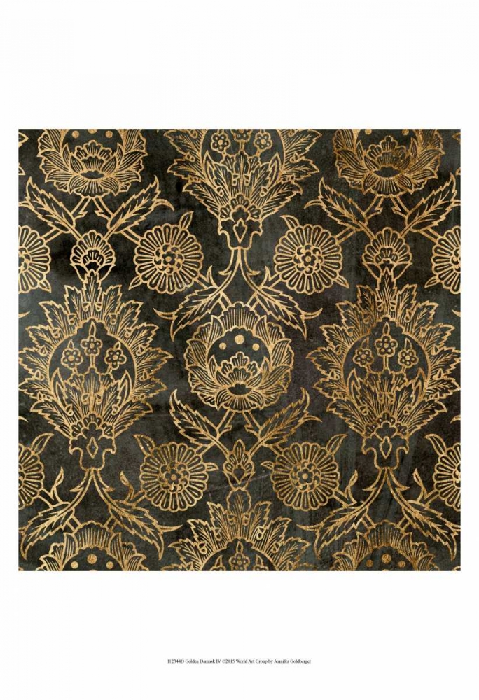 Wall art: Golden Damask IV, by Goldberger, Jennifer