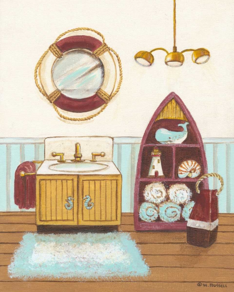 Art Print: Nautical Bath II