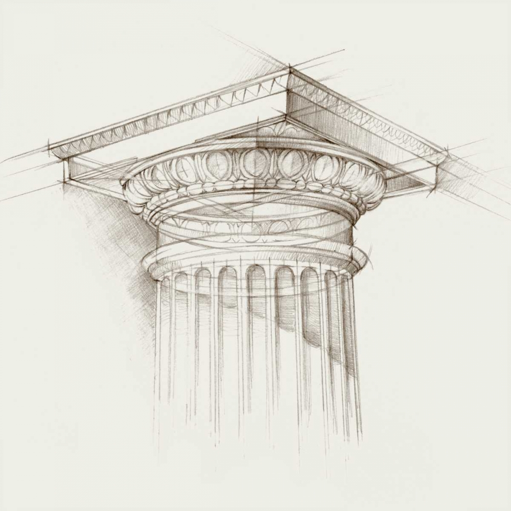 Wall art: Column Schematic I, by Harper, Ethan