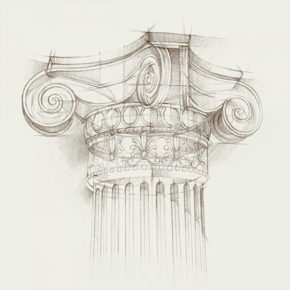 Wall art: Column Schematic II, by Harper, Ethan