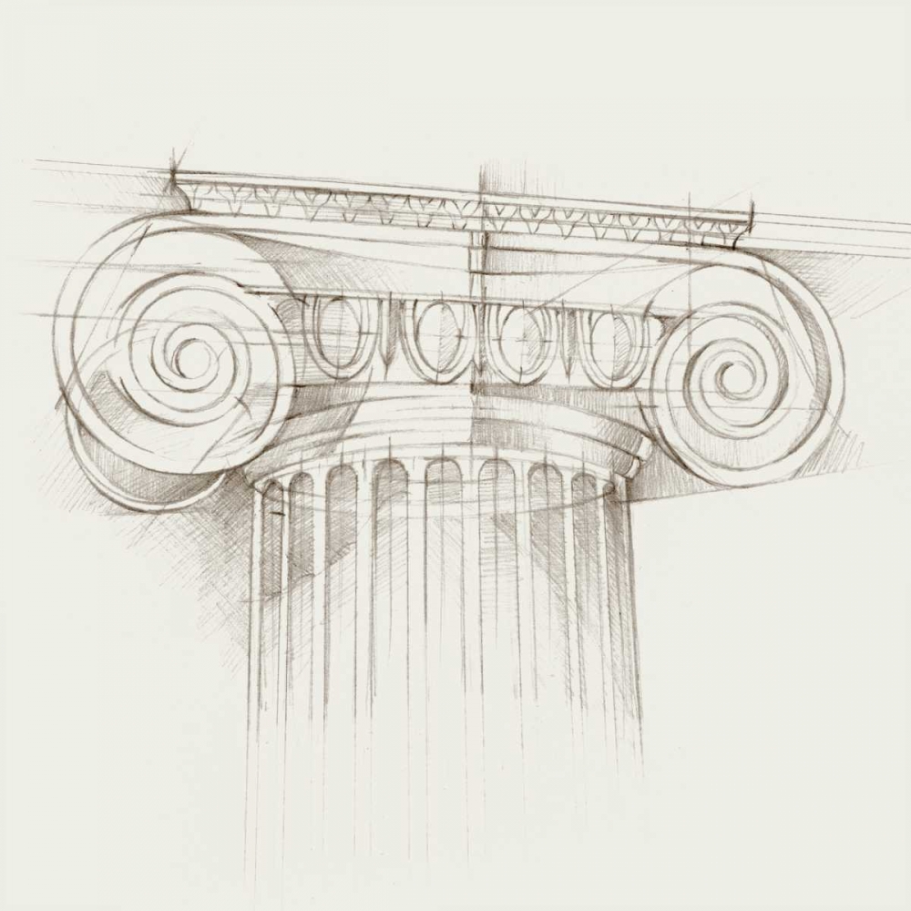 Wall art: Column Schematic III, by Harper, Ethan