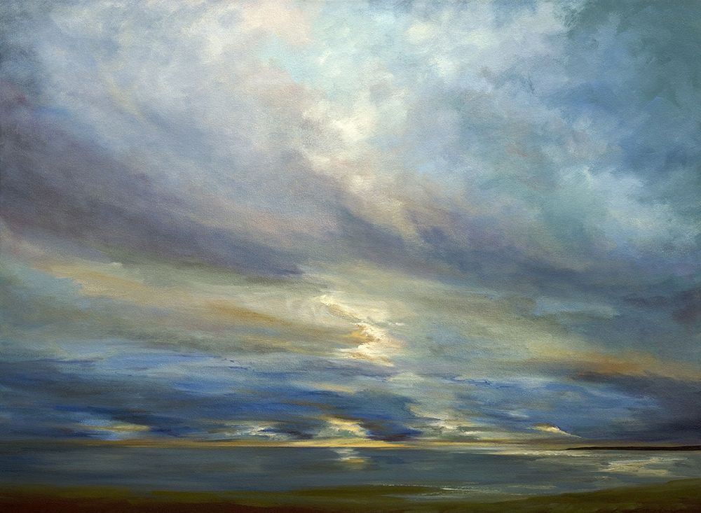 Wall Art Painting id:226476, Name: Clouds on the Bay I, Artist: Finch, Shiela