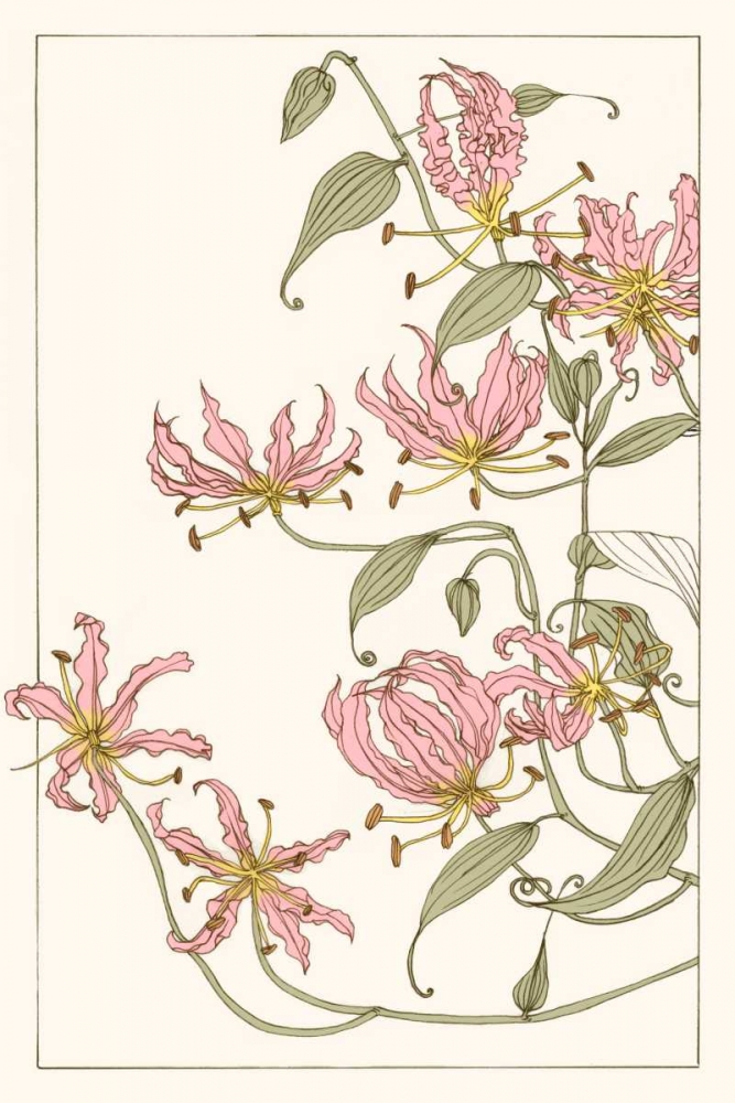 Wall Art Painting id:155682, Name: Botanical Gloriosa Lily I, Artist: Wang, Melissa