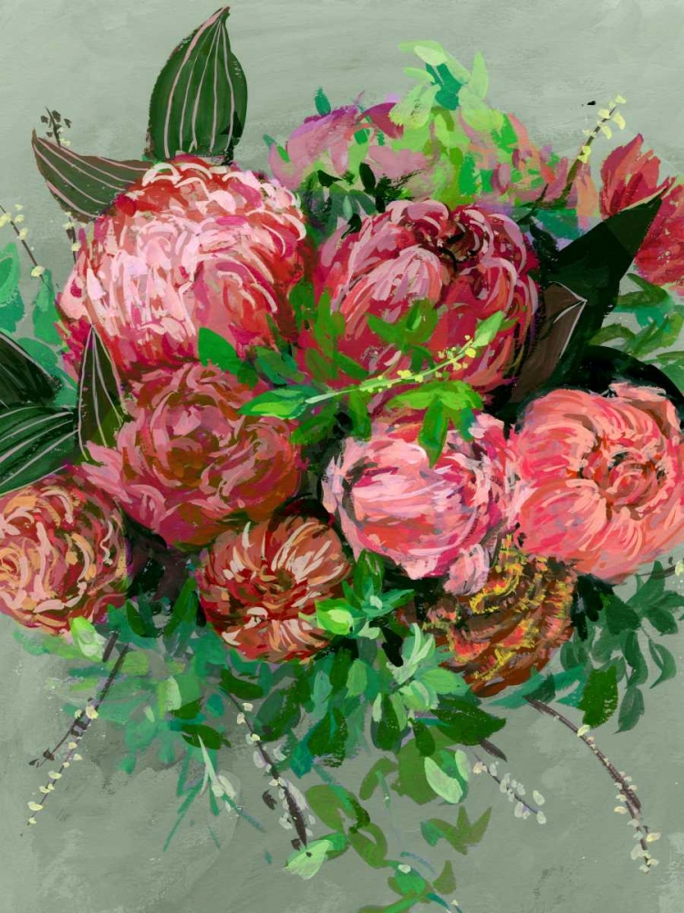 Wall Art Painting id:155689, Name: Vintage Bouquet II, Artist: Wang, Melissa