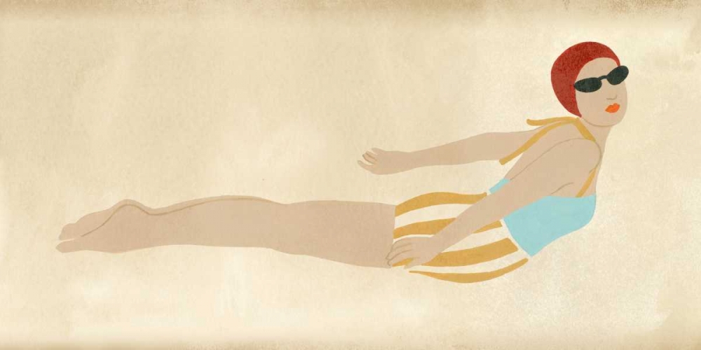 Wall art: Vintage Diver I, by Vess, June Erica