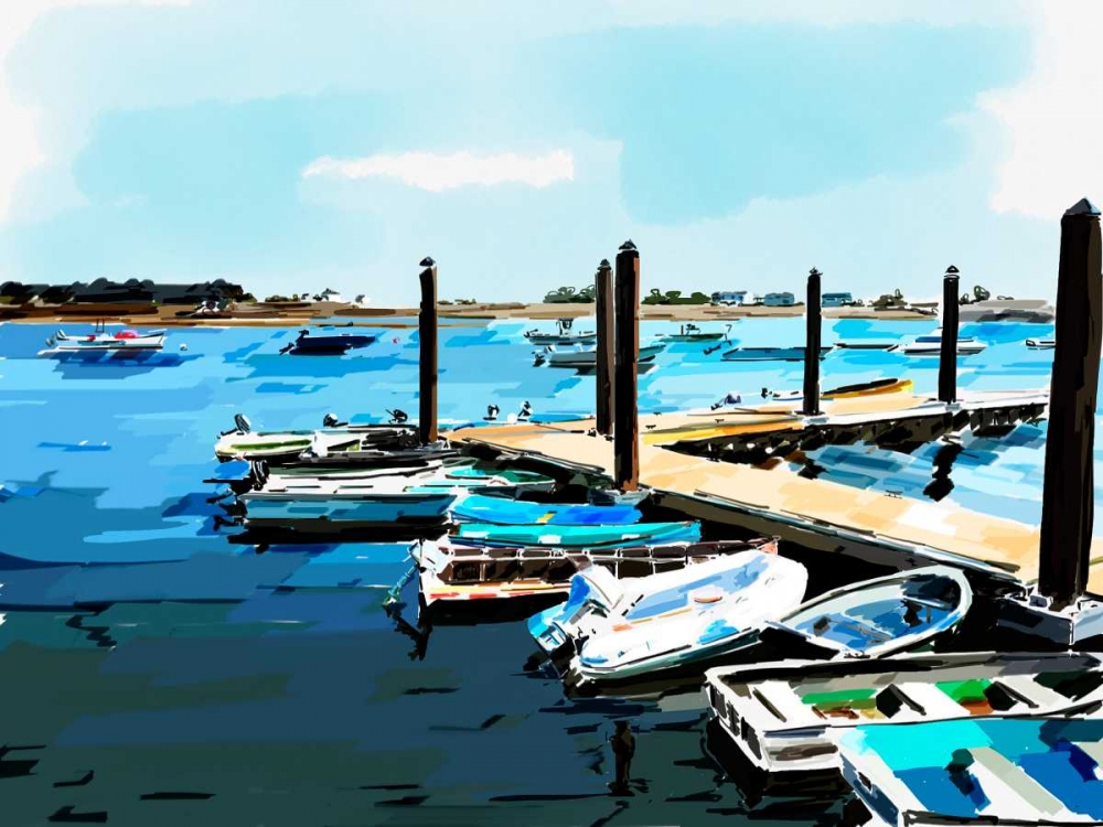 Wall Art Painting id:154910, Name: Bold Boats V, Artist: Kalina, Emily