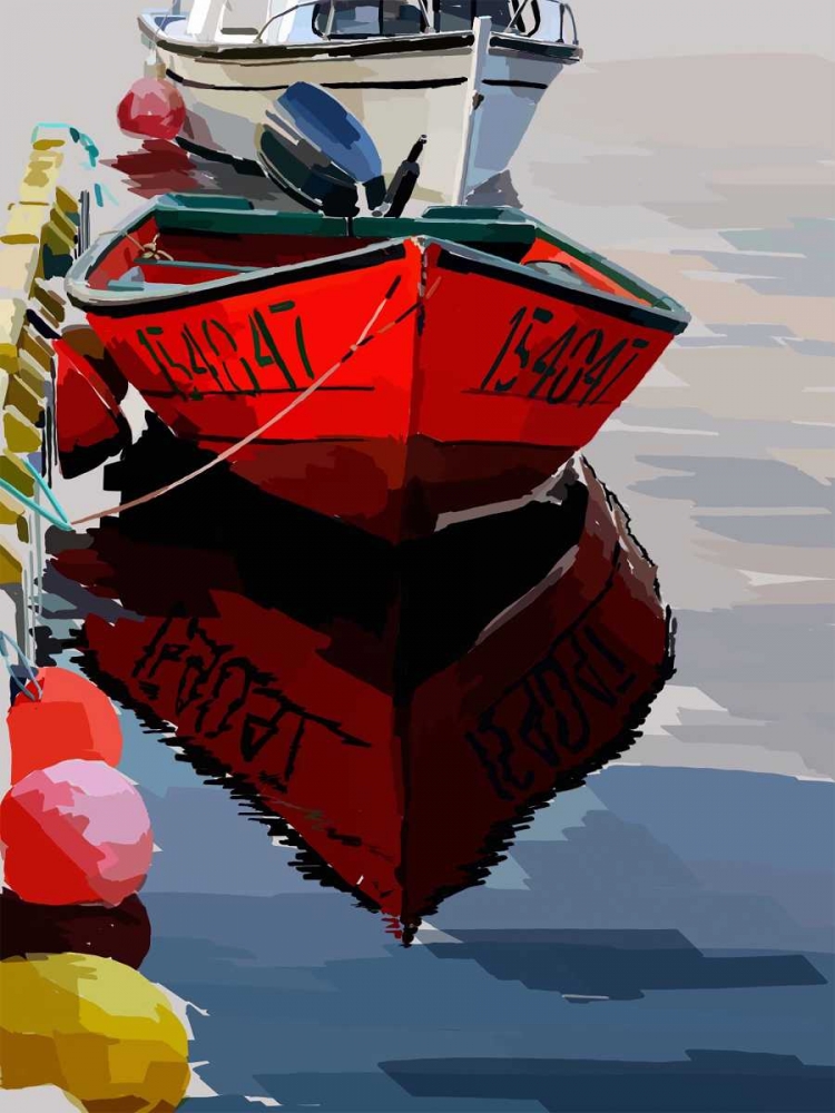 Wall Art Painting id:154912, Name: Bold Boats VII, Artist: Kalina, Emily