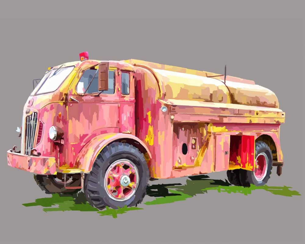Wall Art Painting id:154919, Name: Painterly Firetruck, Artist: Kalina, Emily