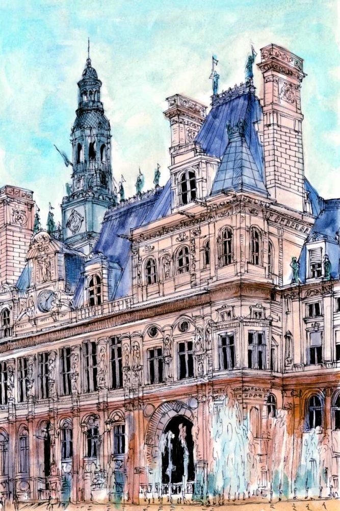 Art Print: City Scene VIII