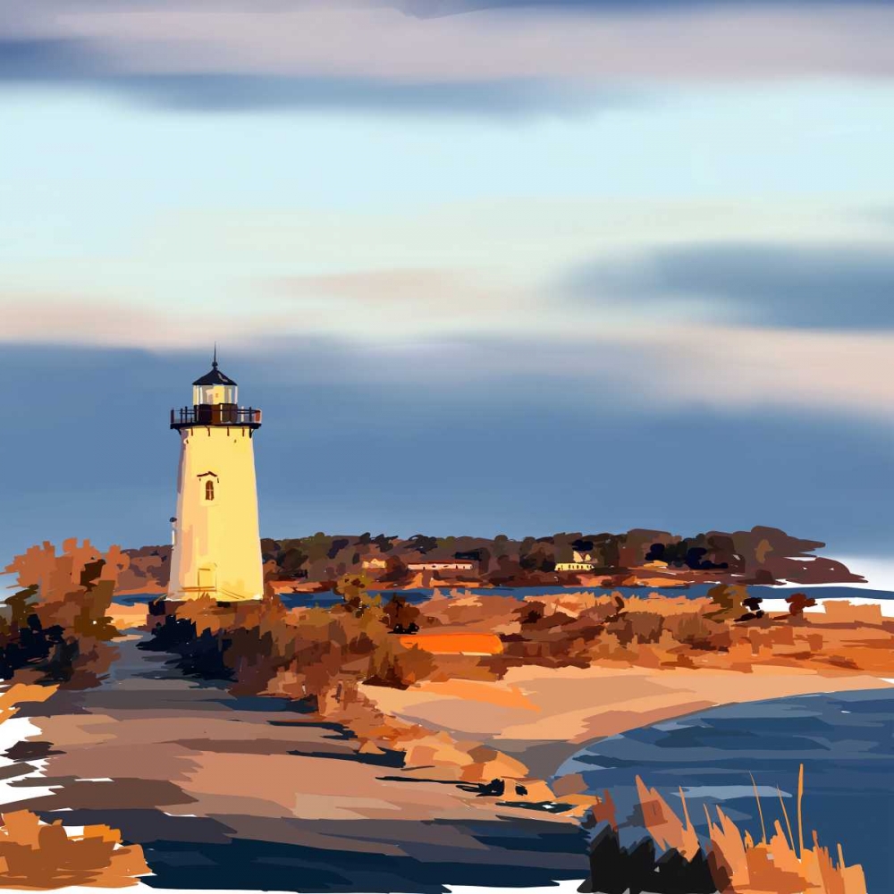 Wall Art Painting id:164710, Name: Lighthouse Scene II, Artist: Kalina, Emily