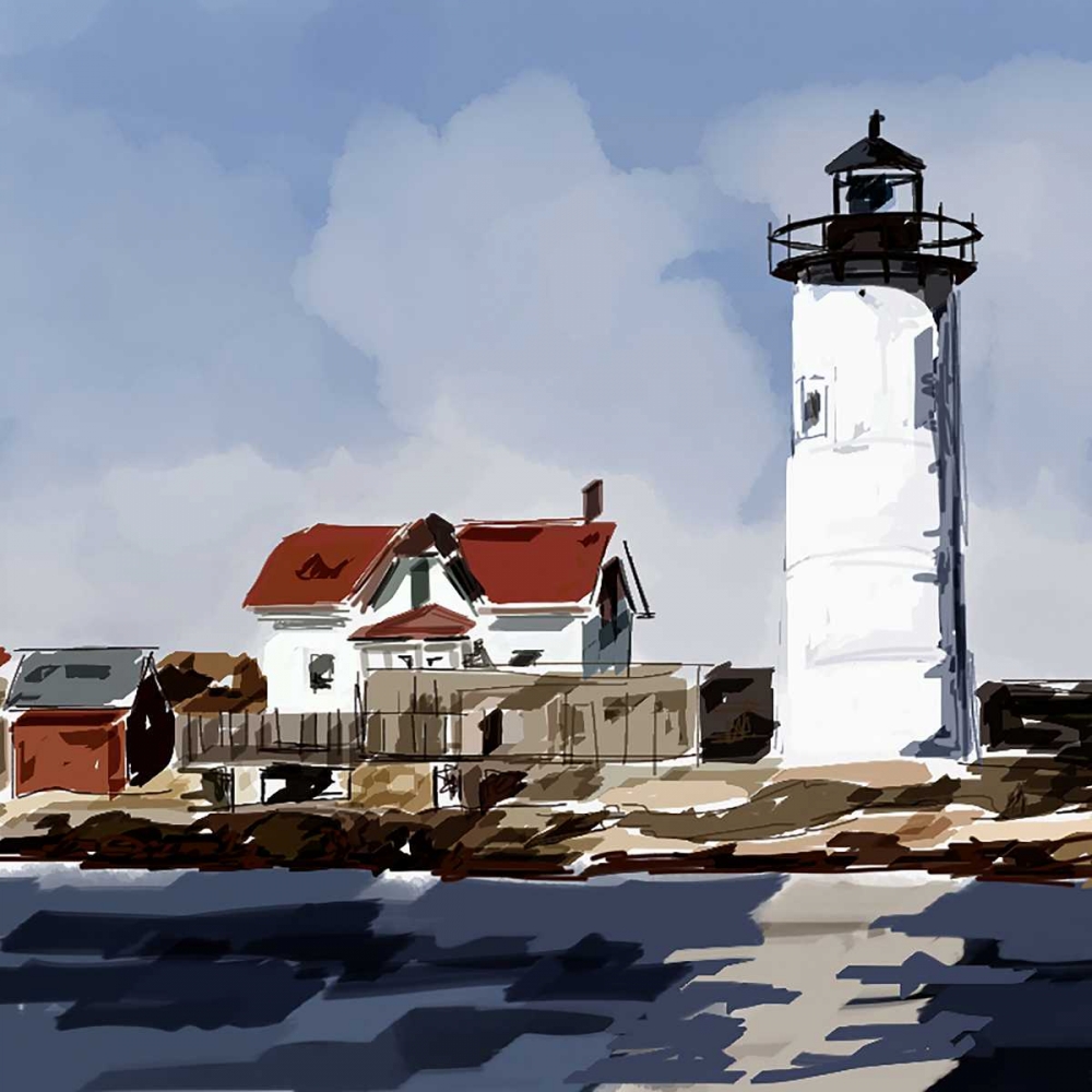 Wall Art Painting id:164714, Name: Lighthouse Scene VI, Artist: Kalina, Emily