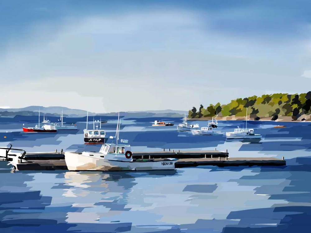 Wall Art Painting id:164720, Name: Peaceful Harbor II, Artist: Kalina, Emily
