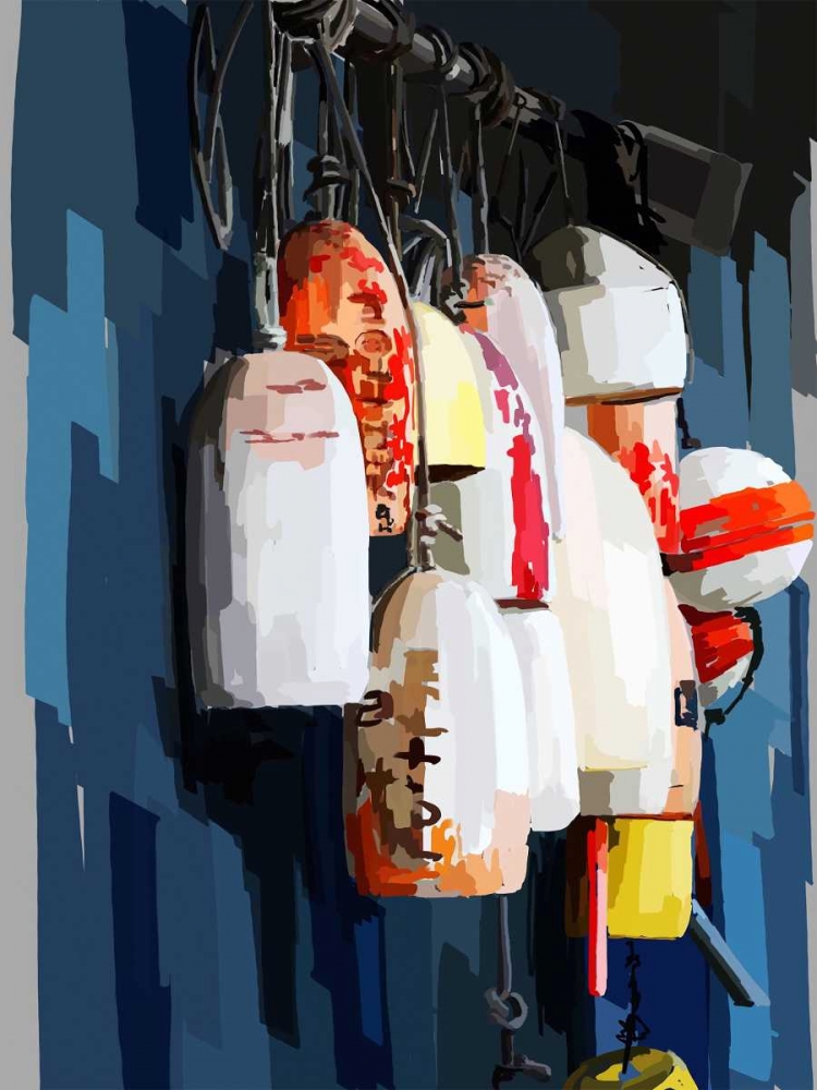 Wall Art Painting id:164724, Name: Vibrant Buoys II, Artist: Kalina, Emily