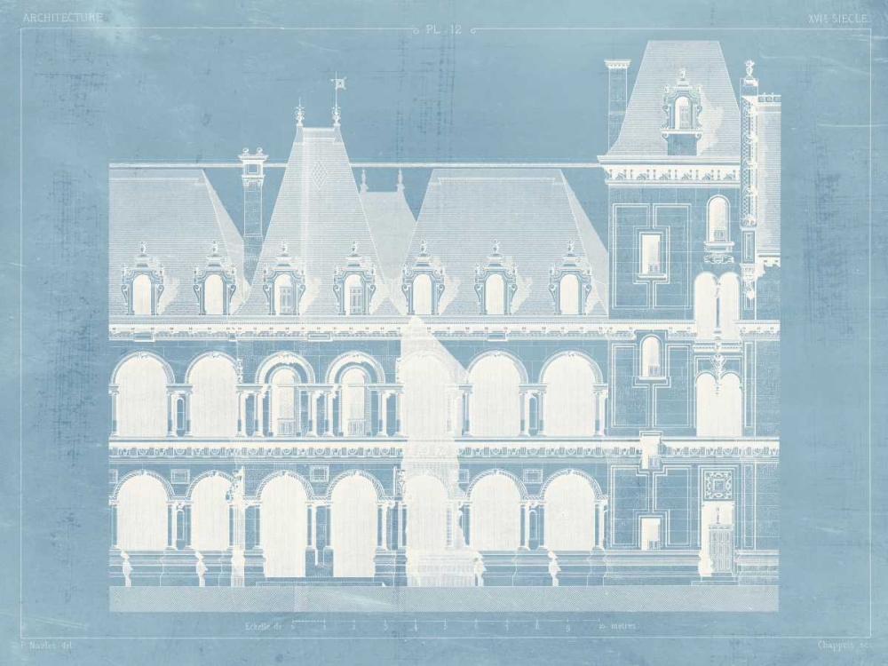 Wall Art Painting id:165002, Name: Architecture Francaise I, Artist: Vision Studio