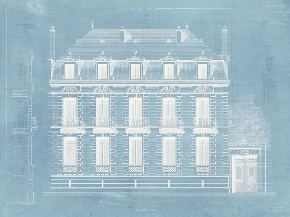 Wall Art Painting id:165003, Name: Architecture Francaise II, Artist: Vision Studio