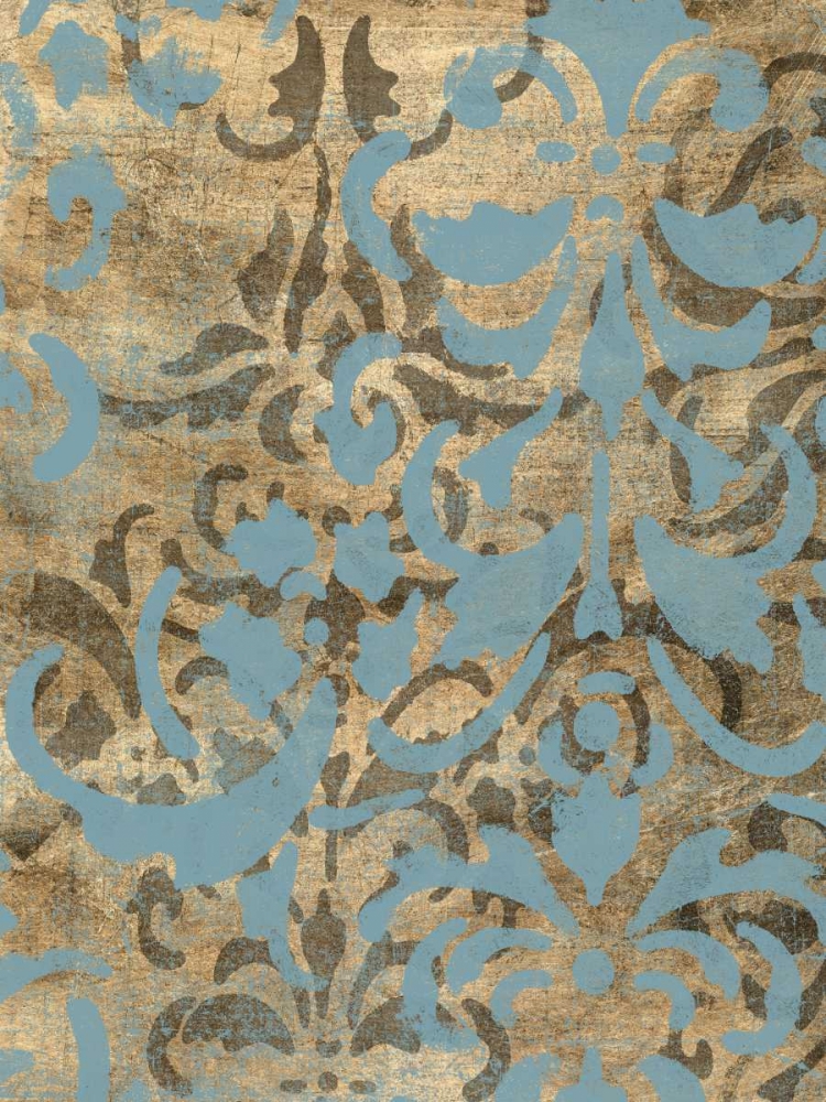 Wall art: Damask Over Gold I, by Goldberger, Jennifer