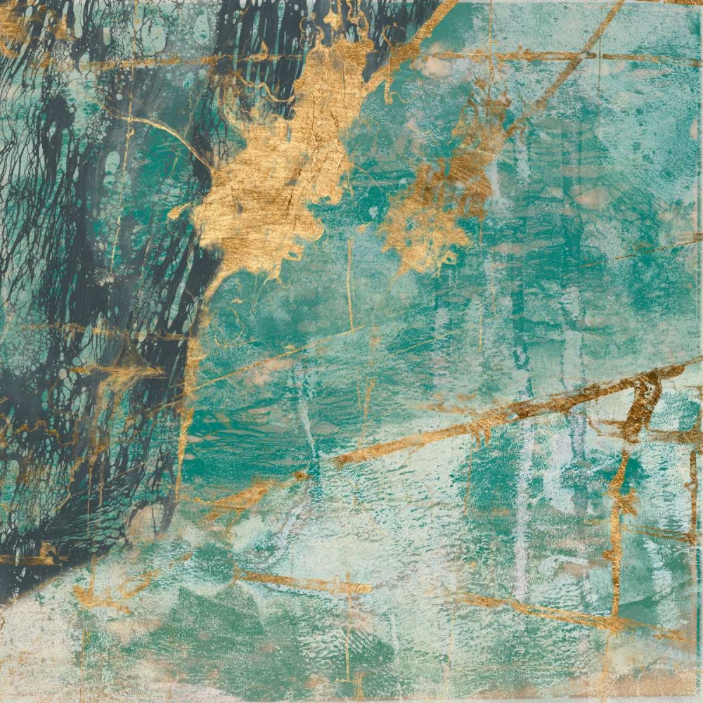 Wall art: Teal Lace I, by Goldberger, Jennifer
