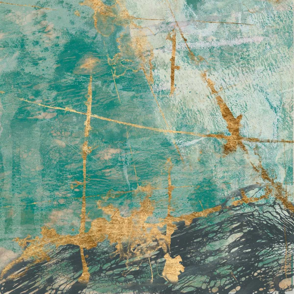 Wall art: Teal Lace II, by Goldberger, Jennifer