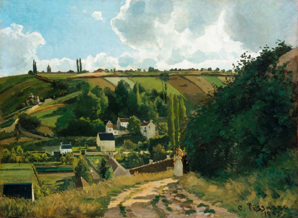 Wall Art Painting id:165588, Name: Jalais, Hill, Pontoise, Artist: Pissarro, Camille