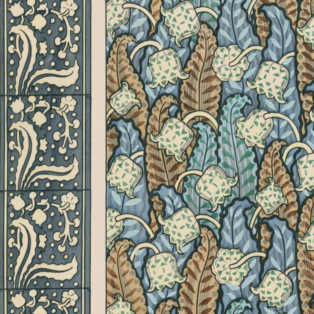 Wall art: Nouveau Textile Motif IV, by Vision Studio