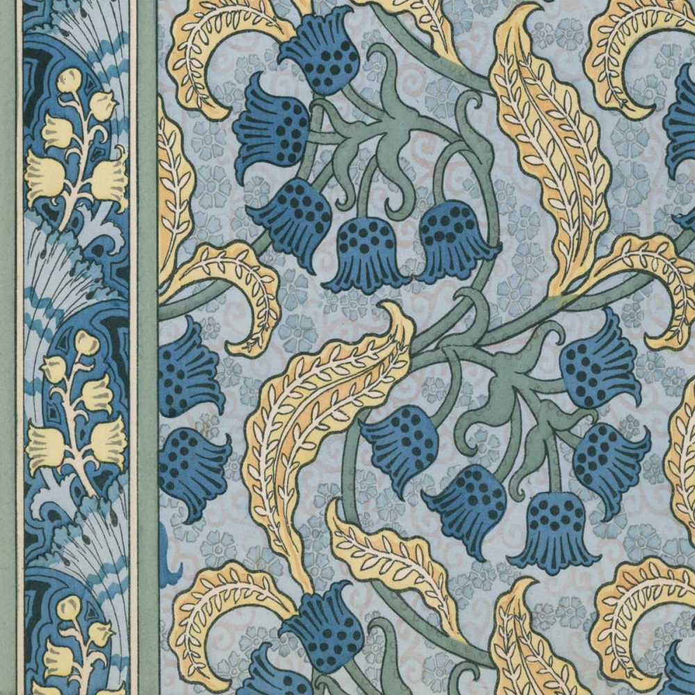 Art Print: Nouveau Textile Motif VIII