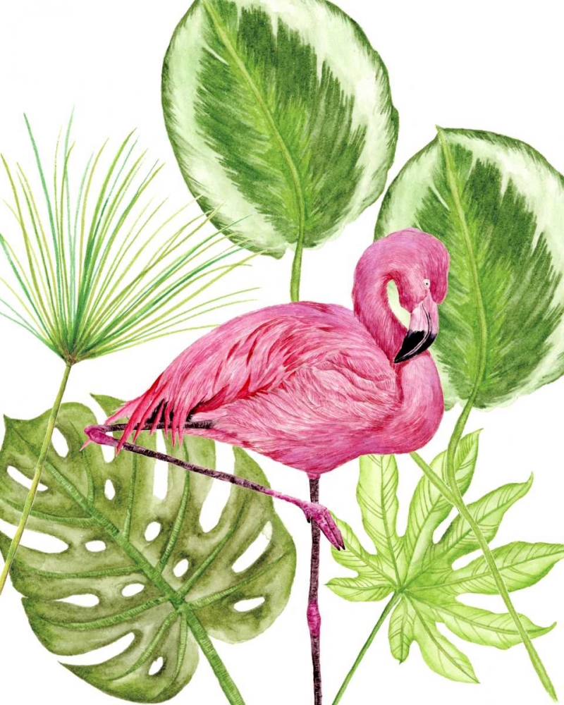 Wall Art Painting id:165790, Name: Tropical Flamingo II, Artist: Wang, Melissa