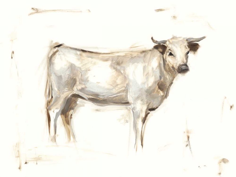 Wall Art Painting id:165806, Name: White Cattle I, Artist: Harper, Ethan