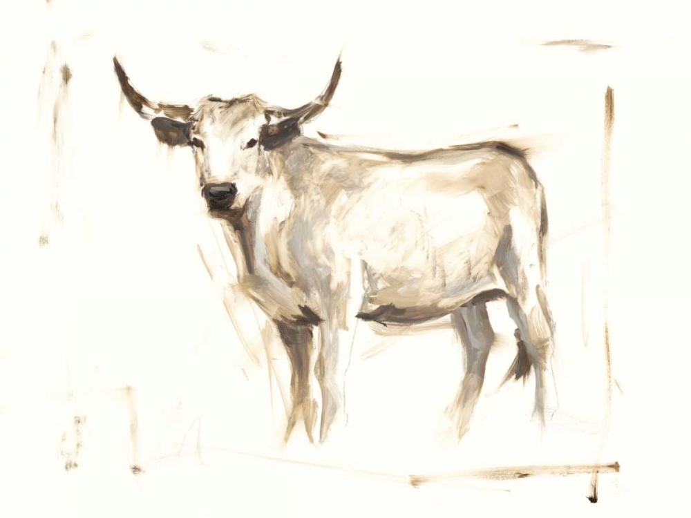 Wall Art Painting id:165807, Name: White Cattle II, Artist: Harper, Ethan