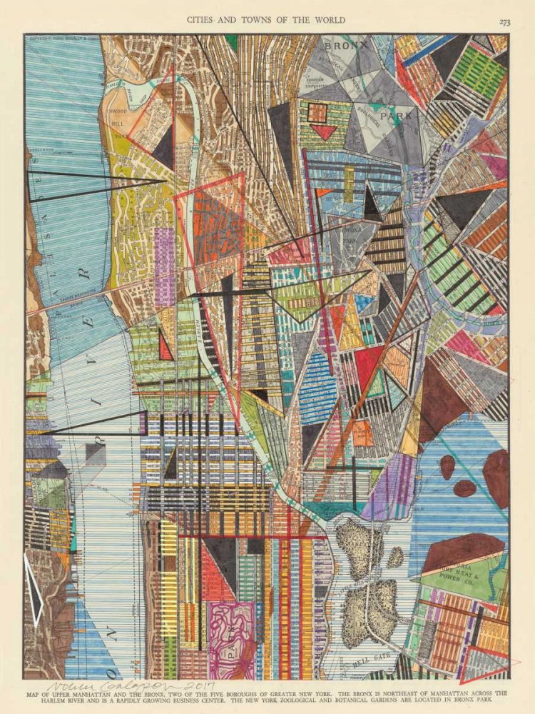 Wall art: Modern Map of New York I, by Galapon, Nikki