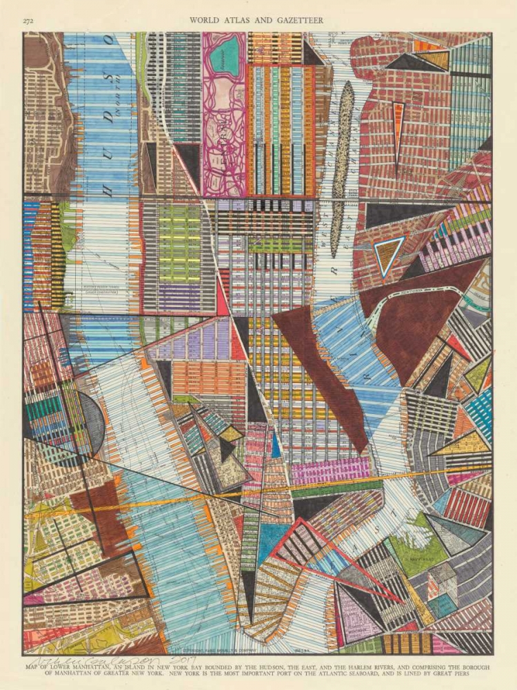 Wall art: Modern Map of New York II, by Galapon, Nikki