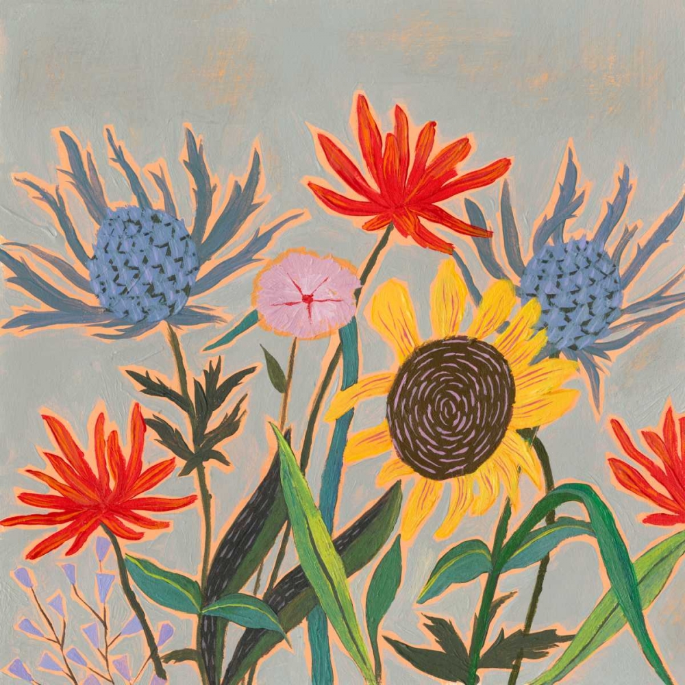 Art Print: Thistle Bouquet II