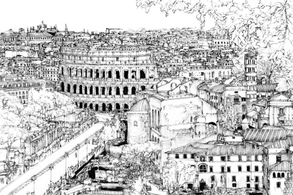 Wall Art Painting id:183702, Name: Tour of Europe III, Artist: Wang, Melissa